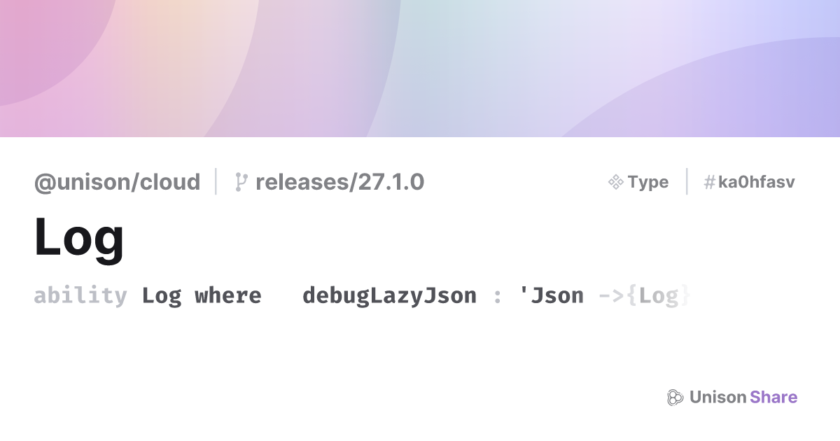 Cloud Log ability changes on roundtrip - unisonlanguage